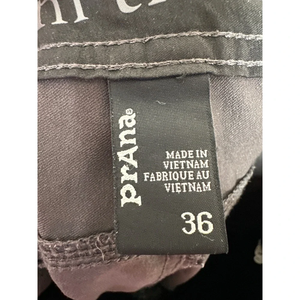 prAna HikingPants Mens Dark‎ Gray Breathe Born From The Experience Outdoor 36